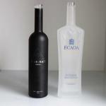 Premium Frosted Unique Liquor Bottles Vodka XO Glass Bottle Full Coated