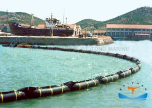 Quality Black Rubber Oil Containment Boom Customized Size High Strength Nylon Canvas wholesale