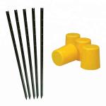 Durable Star Picket Y Fence Post Yellow Plastic Cap For Protection