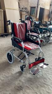 Quality GT-863L Aluminum Manual Wheelchair Travelling Light Foldable Wheelchair Solid Castor 46cm wholesale