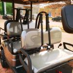 530Kg Golden Luxury Electric 6 Seater Golf Cart Manufacturers With 3.5kw Motor