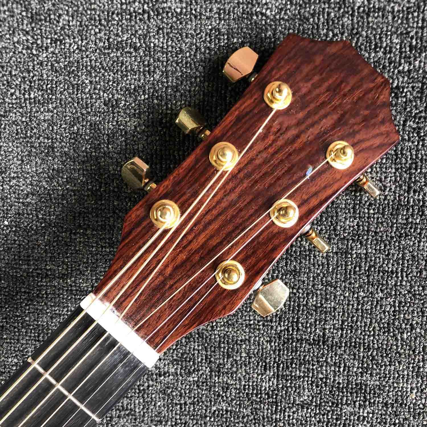 Custom Rosewood Back Side Ebony Fingerboard 41 Inch Solid Spruce Top Acoustic Electric Guitar Customized LOGO is OK