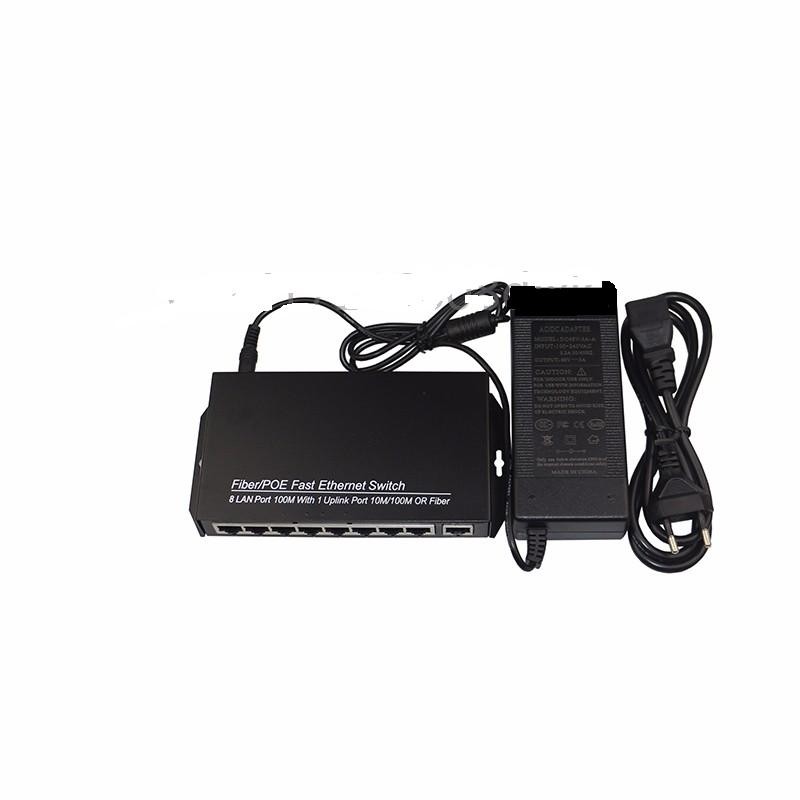 8 port 10 / 100M POE Switch network of compatible network cameras and wireless AP power IEEE 802.3af(15.4W)