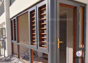 Quality Stable Casement Aluminium Glass Windows With Aluminum Burglar Mesh , Grid Net For Option wholesale
