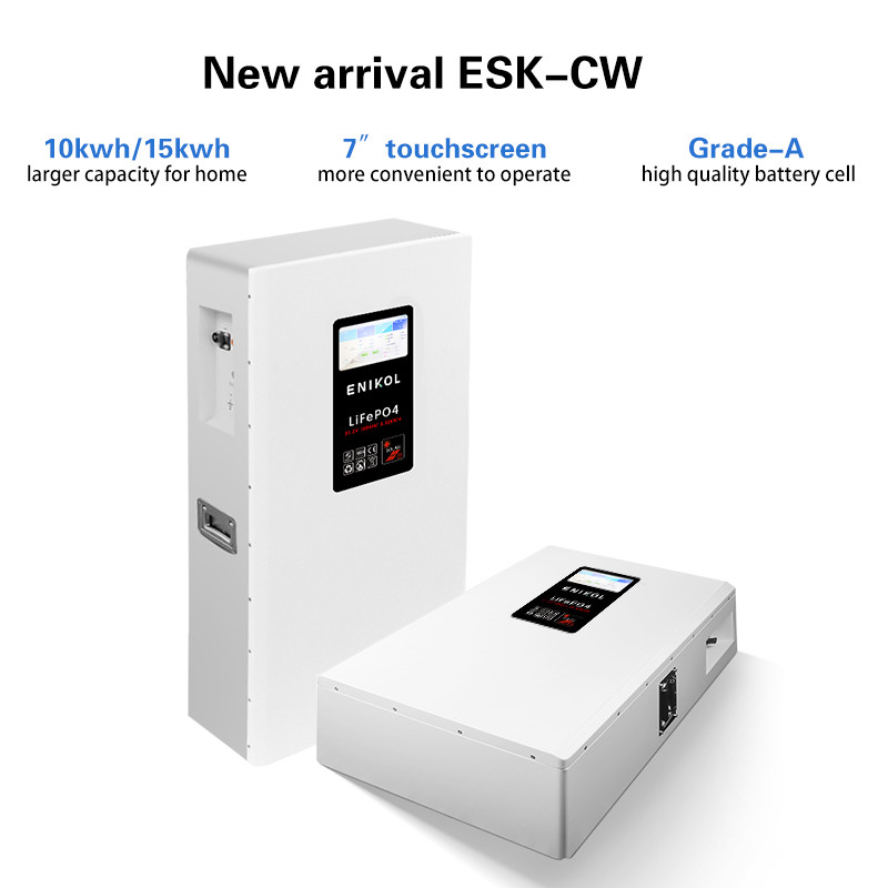 48V Lithium Solar Battery Built In BMS , 51.2V 200AH Touch Screen Lifepo4 Battery