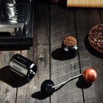 STAINLESS STEEL Portable Coffee Grinder for Modern Style Metal Utensils and Wood