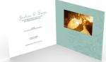 VIDEO IN FOLDER rechargeable battery bespoke video wedding invitations card with