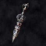 Men's Stelring Silver Wheat Chain Thai Silver Vintage Vajra Pestle Amulet