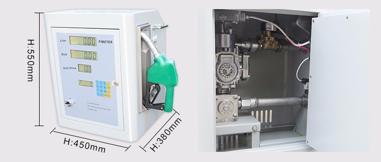 Dose No Pump Gasoline Fuel Dispenser BJJ-20-AH2 Low Pressure