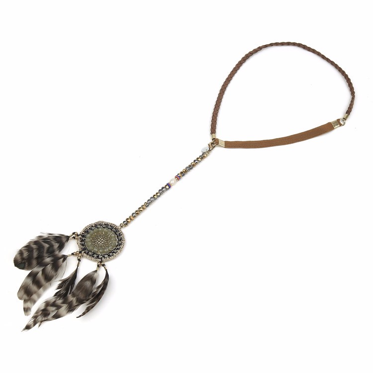 inspiration jewelry website design dream catcher crochet necklace with pendants