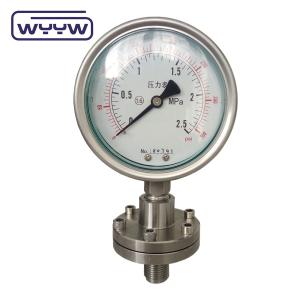 Quality 60mm Diaphragm Pressure Gauge SS316 Industrial Pressure Meter wholesale