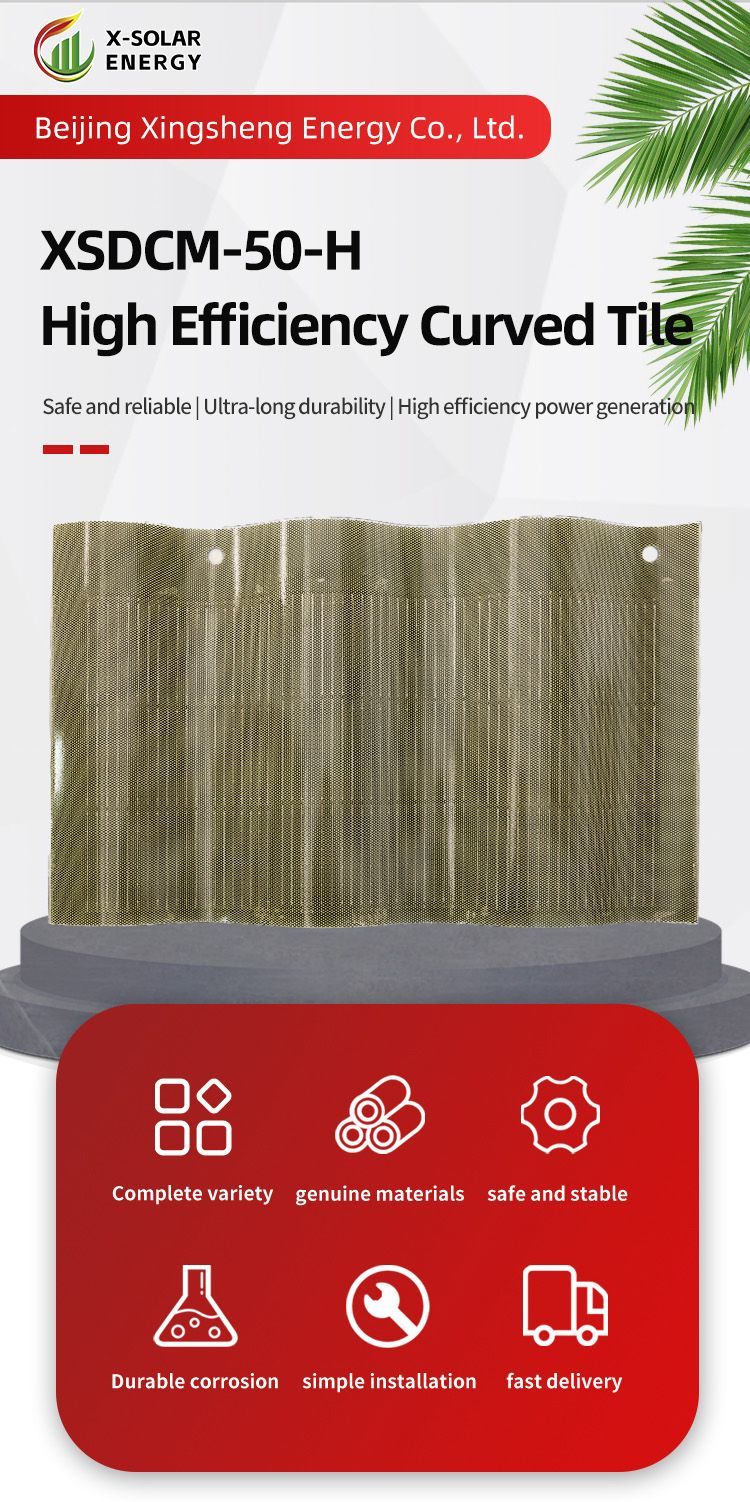 Solar Curved Roof Tile Hantile 28W 50W 32W Thin Film Solar Roof Tiles Power Generates Energy System BIPV Solar Roof Tiles