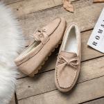 Flat Beef Tendon Plus Velvet Casual Ladies Cotton Shoes Lazy