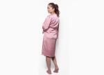 Pink Color Home Ladies Satin Pyjamas Night Dresses Sleepwear Two Pcs Design