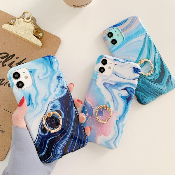 Cheap Soft TPU IMD Finger Grip Stand Phone Cases Roughed Corners for sale