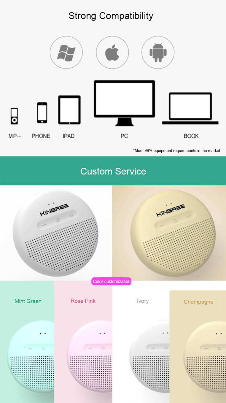 High quality full waterproof portable wireless Blue-tooth speaker for indoor and outdoor dual-use