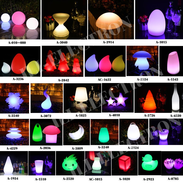 16 colors changing led glowing heart lamps