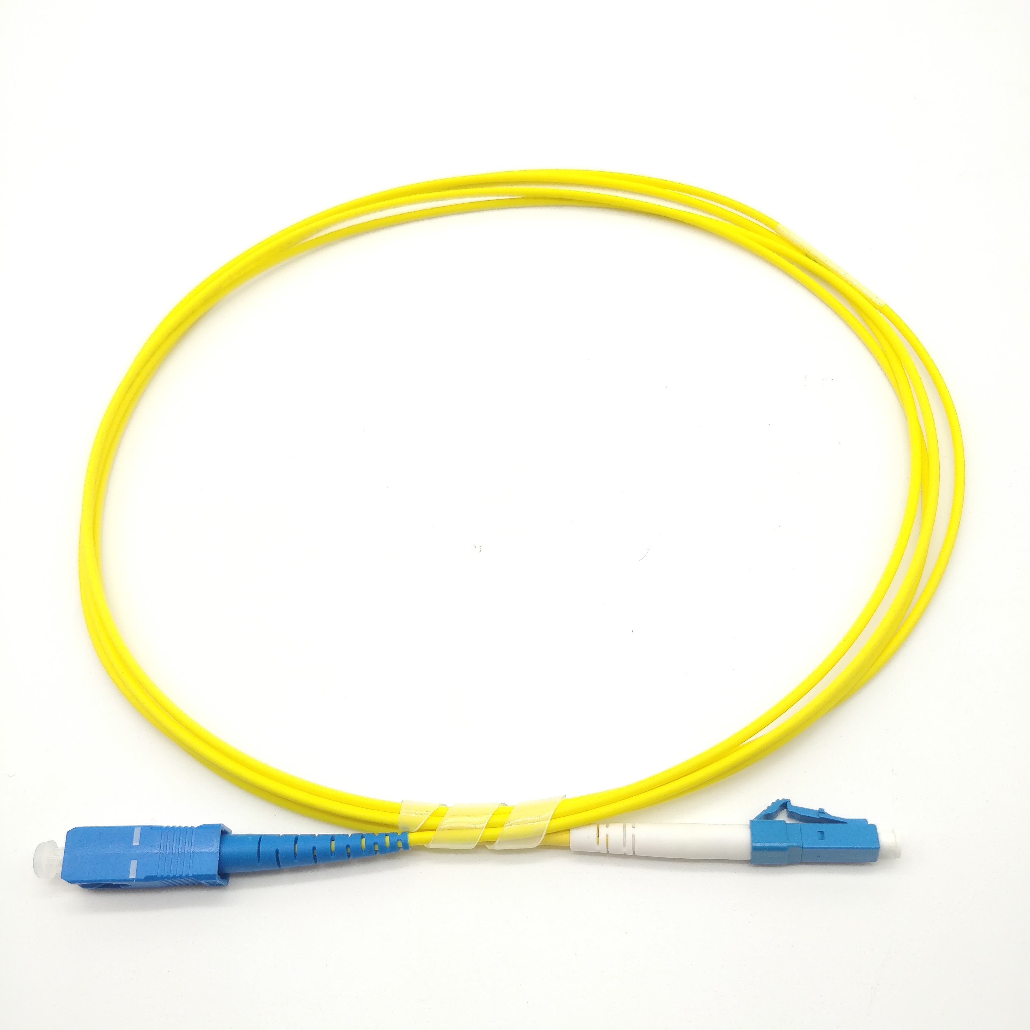 G657A 3.0mm LSZH White Armored Fiber Optic Patch Cord SC/APC To SC/APC SM 9 1F