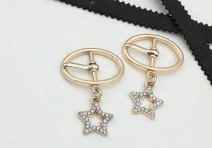 Quality LHZ1101 Metal Shoe Buckles Gold Small 4.8g With A Little Star Abrasion Resistance wholesale