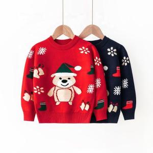 Quality New Autumn And Winter Fashion Christmas Children's Pullovers Kids Girls Boys Knitted Crew Neck Sweaters wholesale