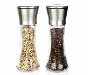 Quality Transparant 80ml Glass Spice Containers With Plastic Caps wholesale