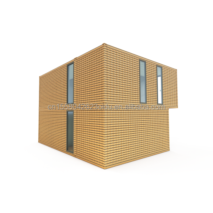 Modern Design Wooden Flat Pack Tiny Container House with 50/75/100mm Wave Sandwich Panel Wall and Multiple Usage Options