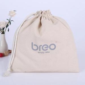 Quality White Personalised Drawstring Bag , Square Mini Canvas Drawstring Bags wholesale