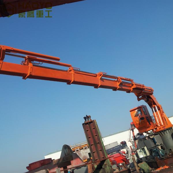 HAOYO 1.2ton/14.4m Folding Small Boat Marine Electric Hoist Crane