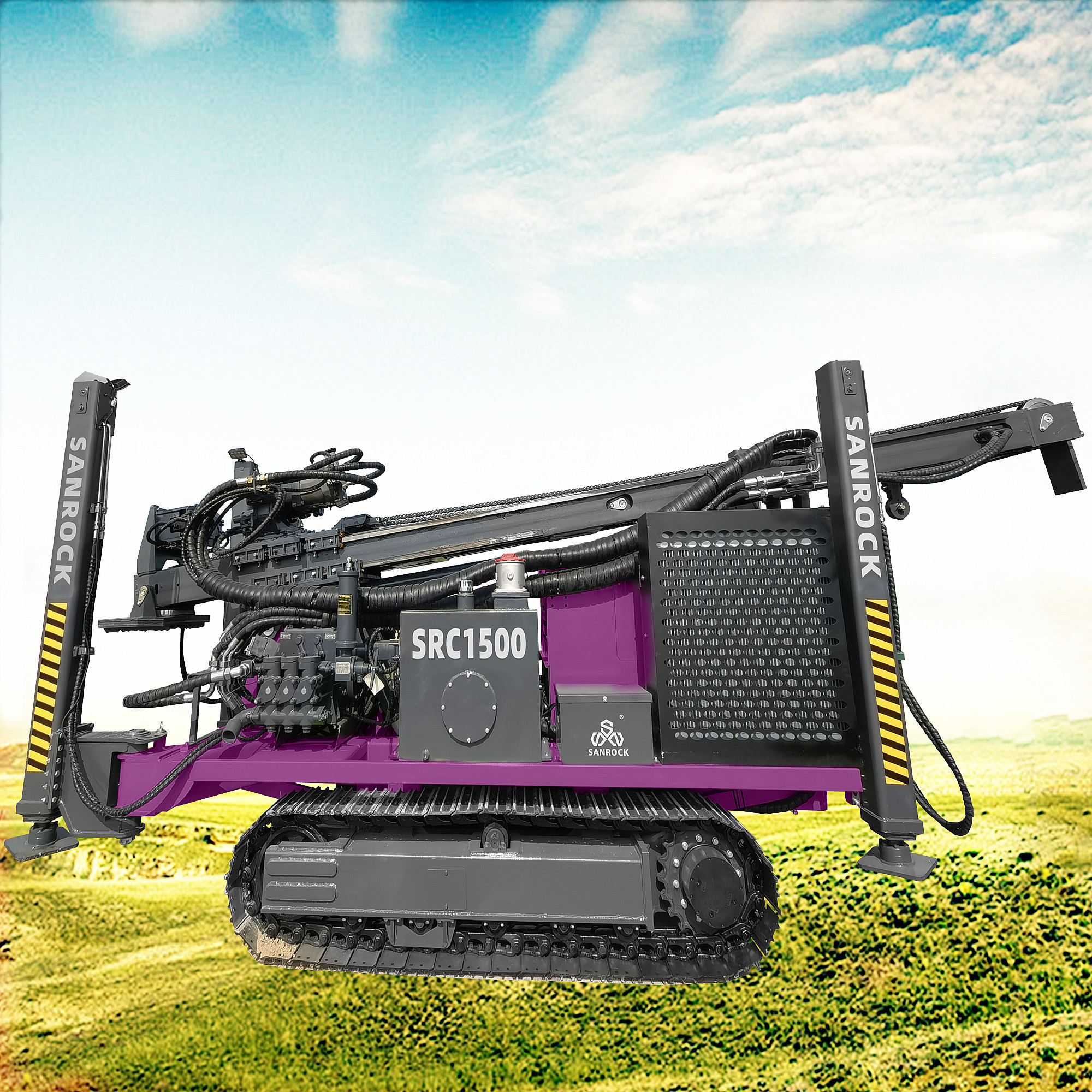 Rotary Core Drilling Rig Equipment Exploration Depth 1500m Hydraulic Core Drilling Rig