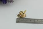 Promotional custom love heart shape 25 mm light gold metal handbag arch bridge