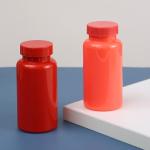 Customized Accepted Logo 150Ml Red Pink Empty Supplement Vitamin Capsule Pill