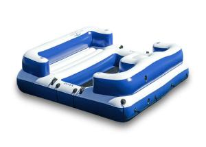 Quality Entertainment Inflatable Water Toys 6 Person Floating Island Plato PVC Tarpaulin wholesale