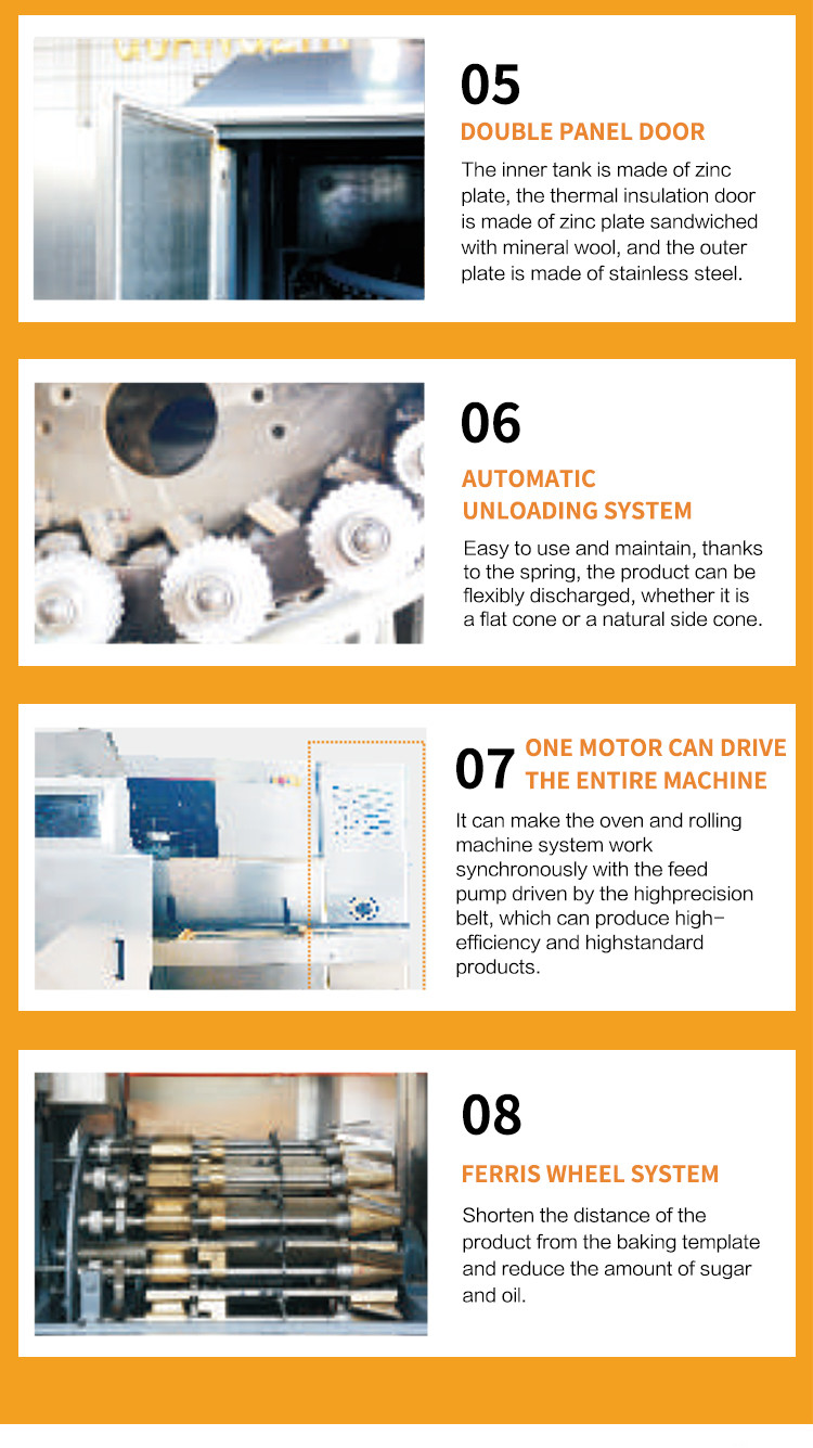 Auto Sugar Cone Production Line 45 Bake Templates