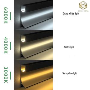 Quality 2mm/3mm Wall Edge Protection Aluminium Skirting Profile With Rubber Inserts wholesale