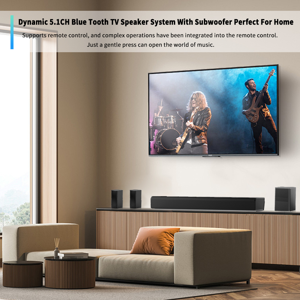 Outstanding 5.1CH Blue Tooth Speaker System Excellent for Home Theater and TV Gaming