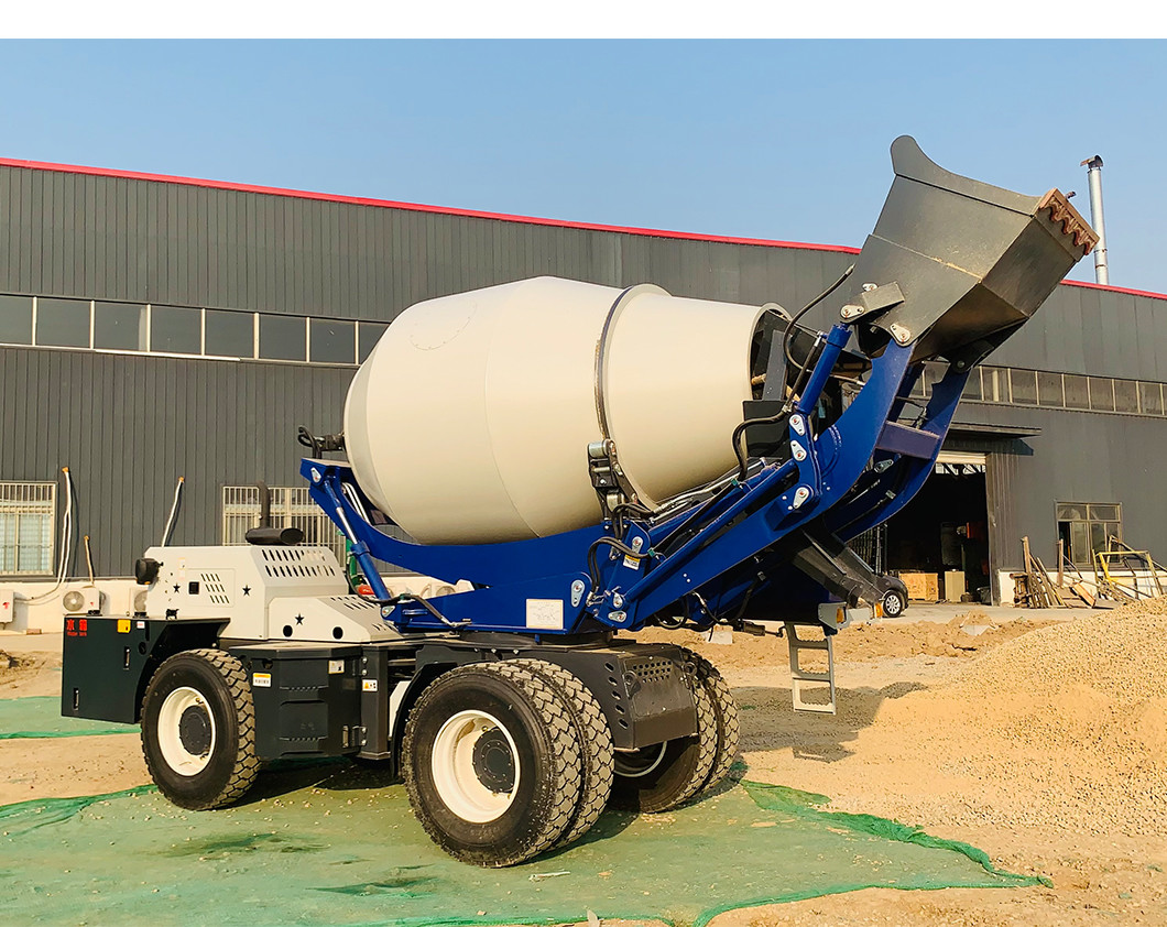High Efficiency Concrete Transit Mixer Self Loader Concrete Mixer Customization