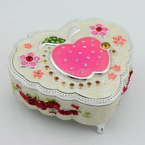 Quality Heart Shape Musical Jewelry Box with Cosmetic Mirror wholesale