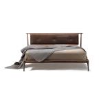 Elegent Unique Full Size Bed Bedroom Solid Wood Base High Density Sponge