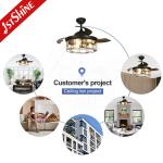 Lamp Body Material Metal 1stshine LED Ceiling Fan with Light Kit and Remote