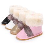 Designer PU Leather Rubber sole 0-2 years boy and girl Walking shoes baby boots