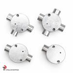 TOPELE 25MM Hot-Dipped Galvanized Aluminum Junction Box / Metal Conduit Box With