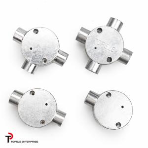 Quality TOPELE 25MM Hot-Dipped Galvanized Aluminum Junction Box / Metal Conduit Box With BS4568 Standards/ wholesale