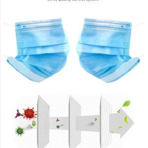 Quality Blue Bfe95 3ply Filters Breathable Medical Face Mask wholesale