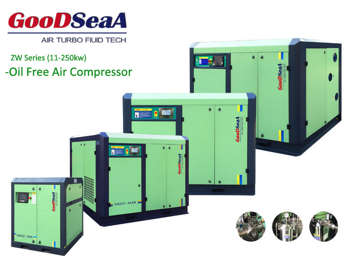 Food Industry 50hp Oil Free Rotary Screw Compressor 6 M3 High Return