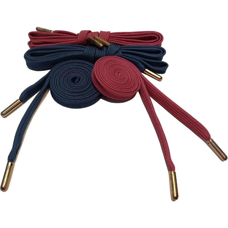 Custom Twisted Sneaker Designer Shoestrings Shoelaces For Hoodie Drawstring With Metal Tips