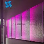 Colored Tempered Hot Melt Glass For Partition Wall Decoration