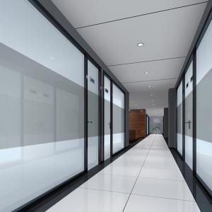 Quality Narrow Frame Acoustic Tempered Glass Partition Walls 12mm Thickness wholesale