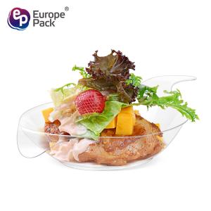 China Wholesale cheap cute dinner transparent restaurant plates with handle on sale