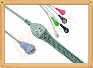 Quality NEC 16 Pin Ecg Snap Connector Cable AHA Cable 5 Leads Compatible For 3M12 wholesale