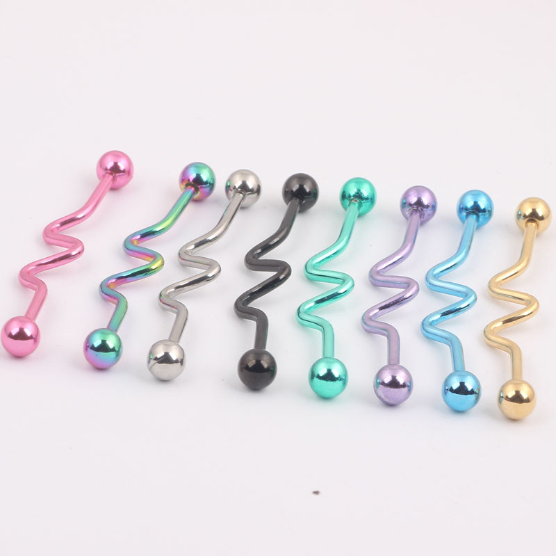 Fashion body piercing jewelry industrial barbell earrings on hot sale